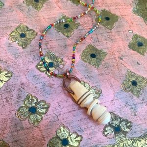 Wooden pendant necklace